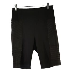 Athleta Women's Biker Shorts with Vegan Leather Size Small